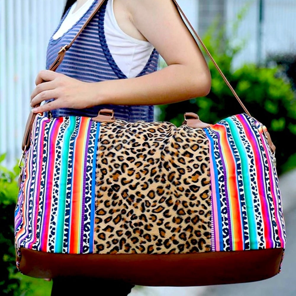 NWT Aztec Animal Print Duffel Bag